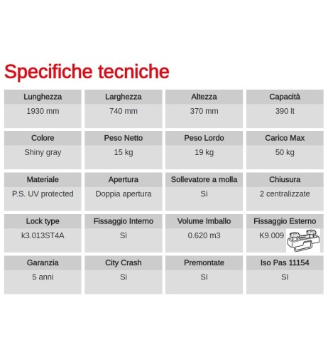 Box Auto Portatutto Portapacchi G3 ABSOLUTE 480 Dual Side