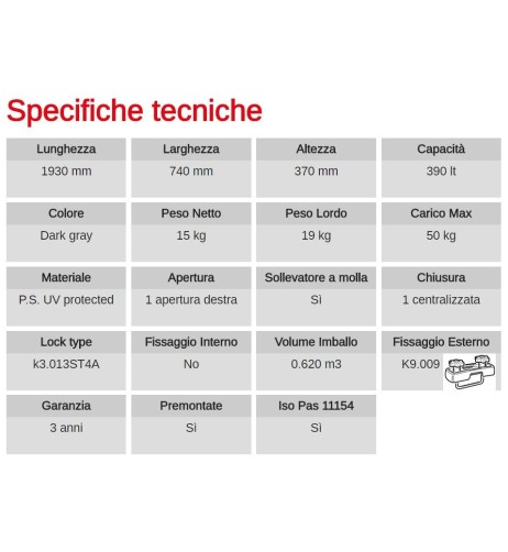 Box Auto Portatutto Portapacchi G3 ALL TIME 480