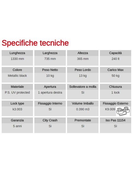 Box Auto Portatutto Portapacchi G3 ARJES 320