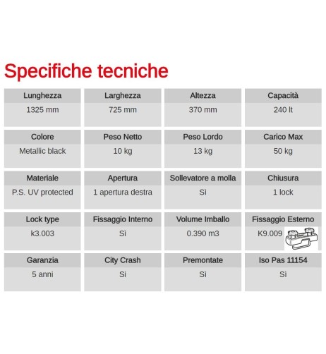 Box Auto Portatutto Portapacchi G3 HELIOS 320