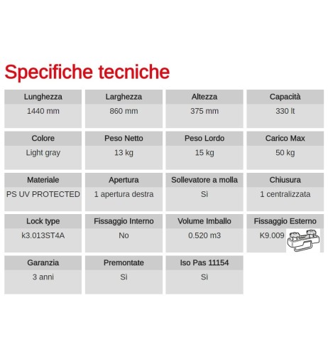 Box Auto Portatutto Portapacchi G3 KRONO 400