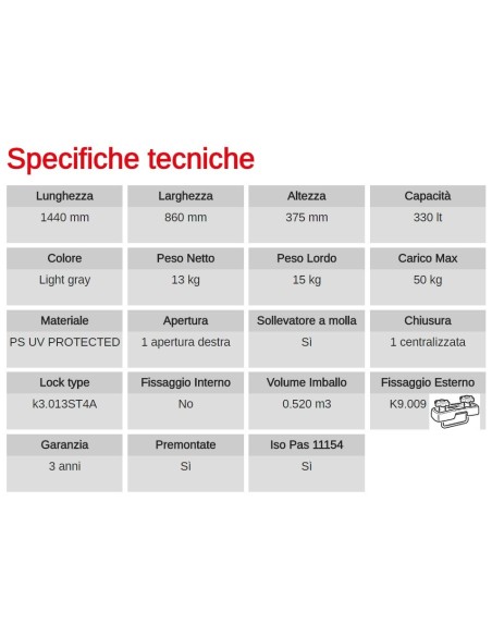 Box Auto Portatutto Portapacchi G3 KRONO 400