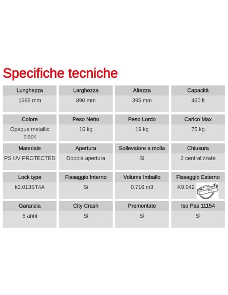 Box Auto Portatutto Portapacchi G3 REEF 580 Dual Side