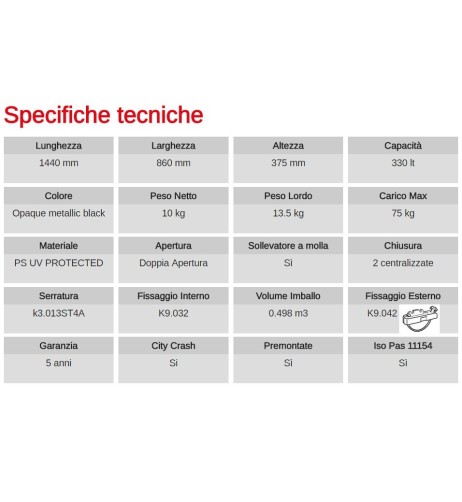 Box Auto Portatutto Portapacchi G3 SPARK 400 Dual Side