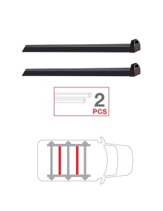 Coppia di barre trasversali aggiuntive acciaio 175cm per bagagliera G3