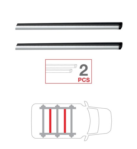 Coppia di barre trasversali aggiuntive alluminio 130cm per bagagliera G3