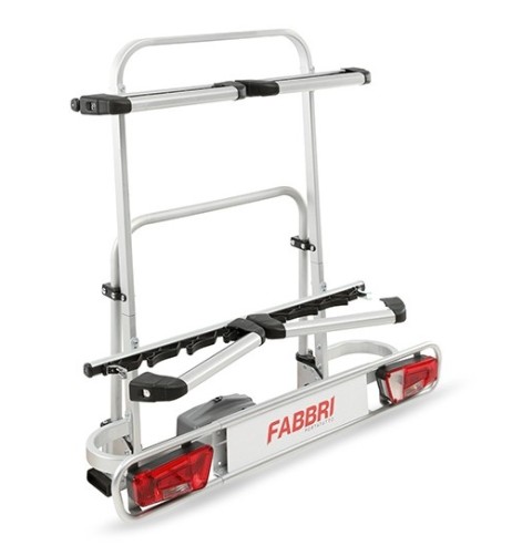 Carrello portasci snowboard universale per gancio traino. Con antifurto