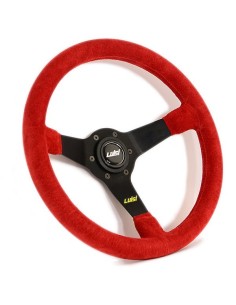 Volante universale Luisi Mirage 350mm in camoscio rosso