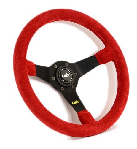 Volante universale Luisi Mirage 350mm in camoscio rosso