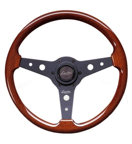 Volante universale vintage Luisi Montreal 340mm in mogano