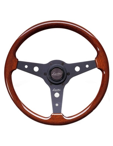 Volante universale vintage Luisi Montreal 340mm in mogano
