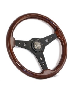 Volante universale vintage Luisi Montreal 340mm in mogano 2