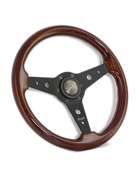 Volante universale vintage Luisi Montreal 340mm in mogano