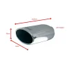 Terminale scarico universale tuning inox singolo 37-54mm TRX/33