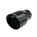 Terminale scarico universale tuning inox nero singolo 39-64mm TRX/108N