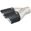 Terminale scarico universale inox rotondo doppio inclinato 40-76mm TRX/CR