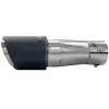 Terminale scarico universale inox rotondo doppio inclinato 40-76mm TRX/CR
