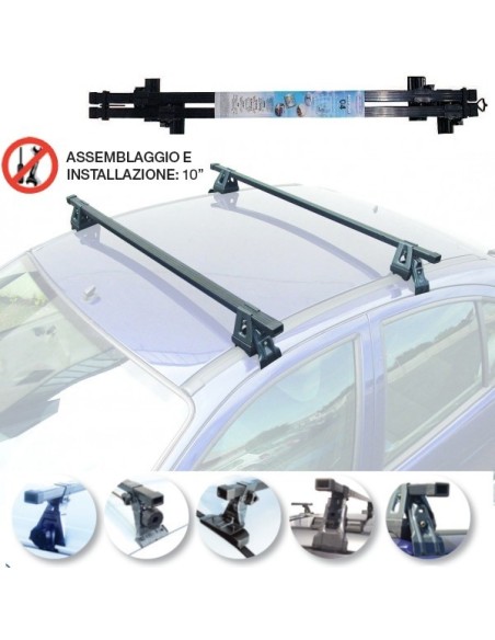 Barre portatutto portapacchi premontate Rover Serie 200 dal 1990 al 1999