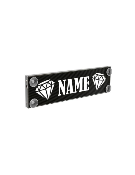 Tabella personalizzabile a Led 12 24v con telecomando Carbon Look