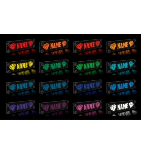 Tabella personalizzabile a Led 12 24v con telecomando Carbon Look