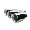Terminale scarico universale tuning inox triplo dritto 35-62mm TRX/109