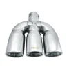 Terminale scarico universale tuning inox triplo dritto 35-62mm TRX/109