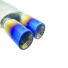 Marmitta universale tuning titanio uscita rotonda doppia 66mm ESR758