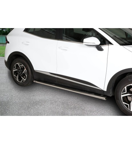 Pedane laterali acciaio inox lucido ovale Kia Sportage dal 2021