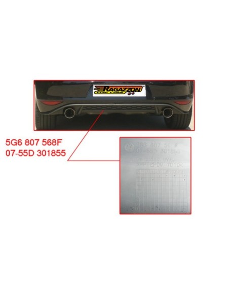 Scarico terminali Ragazzon 50 0857 61 omologato Volkswagen Golf MK7