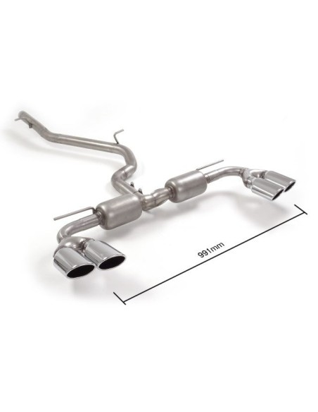 Scarico terminali Ragazzon 50 0750 35 omologato Audi A3 8V 8VA 2012 2018