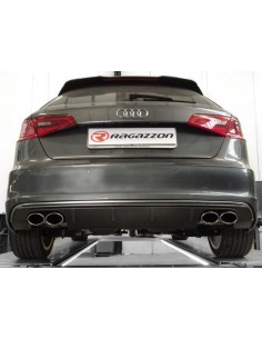 Scarico terminali Ragazzon 50 0750 35 omologato Audi A3 8V 8VA 2012 2018 2