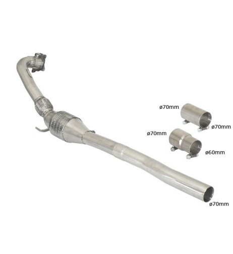 Catalizzatore metallico centrale inox 54 0223 00 Audi S3 8P Sportback Qua