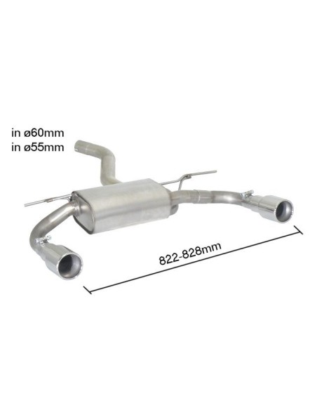 Scarico terminale 50 0442 05 omologato Bmw Serie 4 F32 Coupe 420D