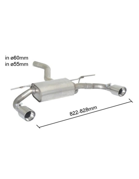 Scarico terminale 50 0442 60 omologato Bmw Serie 4 F32 Coupe 420D