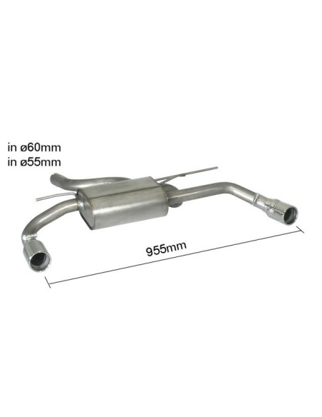 Scarico terminale 50 0462 04 omologato Bmw Serie 4 F32 Coupe 420D