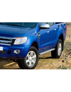 Pedane laterali STD squadrate alluminio Ford Ranger Double Cab 2012 2022 2