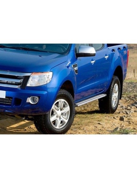 Pedane laterali STD squadrate alluminio Ford Ranger Double Cab 2012 2022