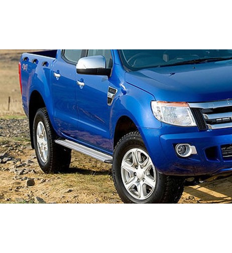 Pedane laterali S50 stondate alluminio Ford Ranger Double Cab 2012 2022