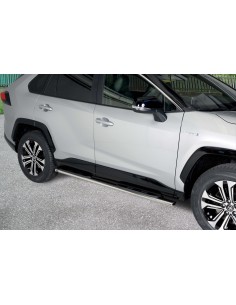Pedane laterali acciaio inox lucido ovale Toyota Rav4 dal 2019