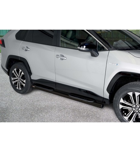 Pedane laterali acciaio inox NERO 70mm Toyota Rav4 dal 2019