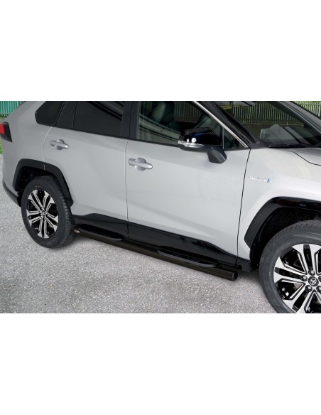Pedane laterali acciaio inox NERO 70mm Toyota Rav4 dal 2019