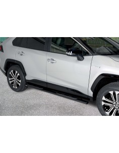 Pedane laterali acciaio inox ovale NERO Toyota Rav4 dal 2019