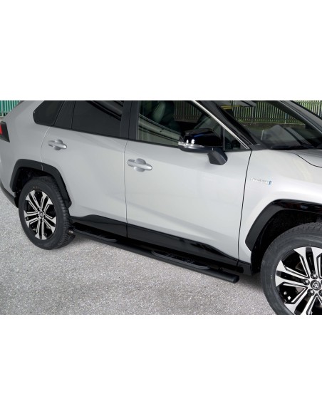 Pedane laterali acciaio inox ovale NERO Toyota Rav4 dal 2019