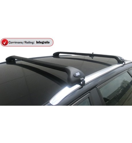Barre portatutto alluminio nero corrimano integrato Dacia Lodgy dal 2012