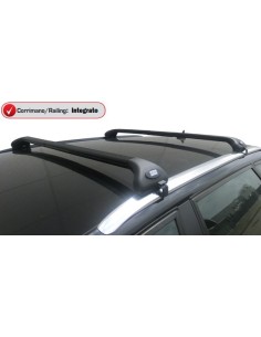 Barre portatutto alluminio nero corrimano integrato Hyundai ix35