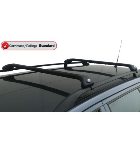 Barre portatutto alluminio nero corrimano standard Avensis SW / Avensis Verso
