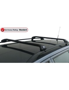 Barre portatutto alluminio nero corrimano standard Opel Zafira 1999 2005