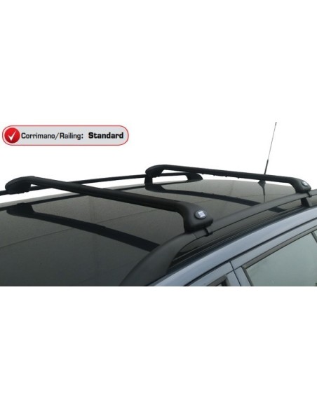 Barre portatutto alluminio nero corrimano standard Toyota Rav4 2000-2013