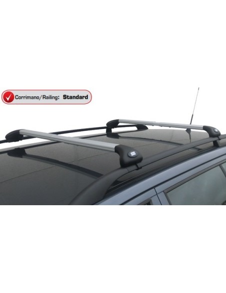 Barre portatutto alluminio silver corrimano standard Opel Antara dal 2006