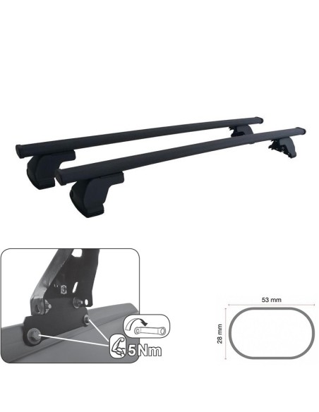 Barre portatutto portapacchi acciaio Jeep Compass 2017 2025